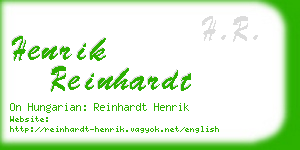 henrik reinhardt business card